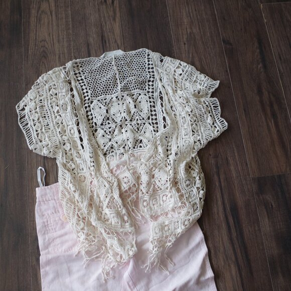 Bohemian Style Fringe Open Cardigan Crotchet - Picture 1 of 4